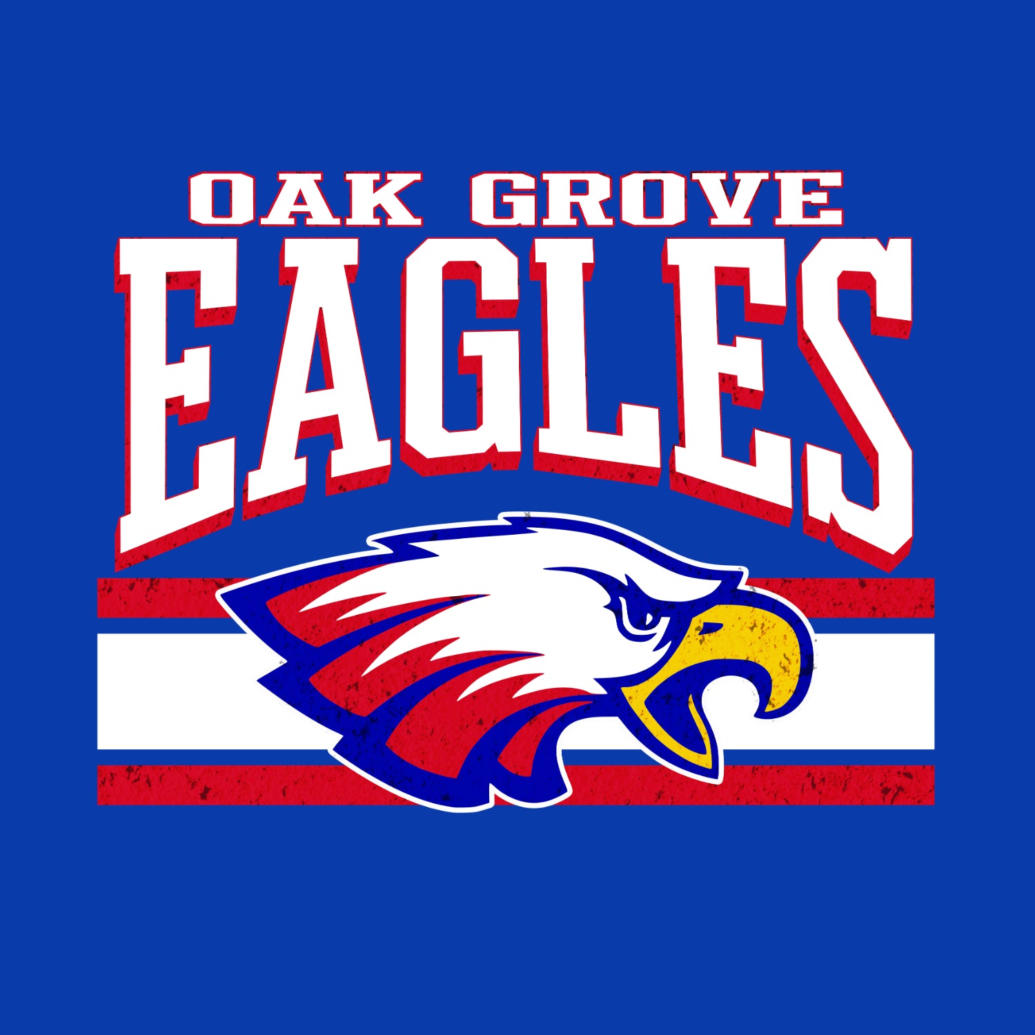 Oak Grove Eagle with Stripe Hoodie