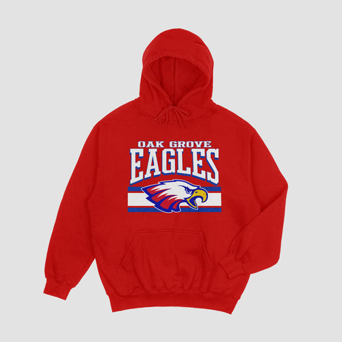 Oak Grove Eagle with Stripe Hoodie
