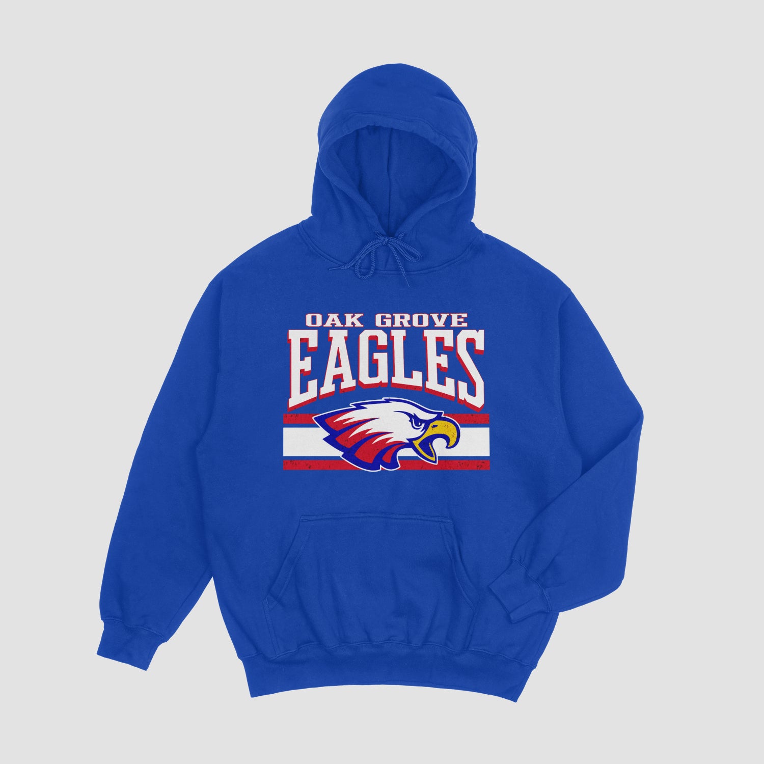 Oak Grove Eagle with Stripe Hoodie