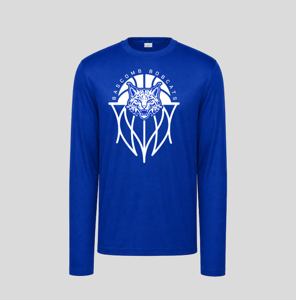 Bascomb Bobcats Basketball Long Sleeve Performance/Shooting Shirt 2
