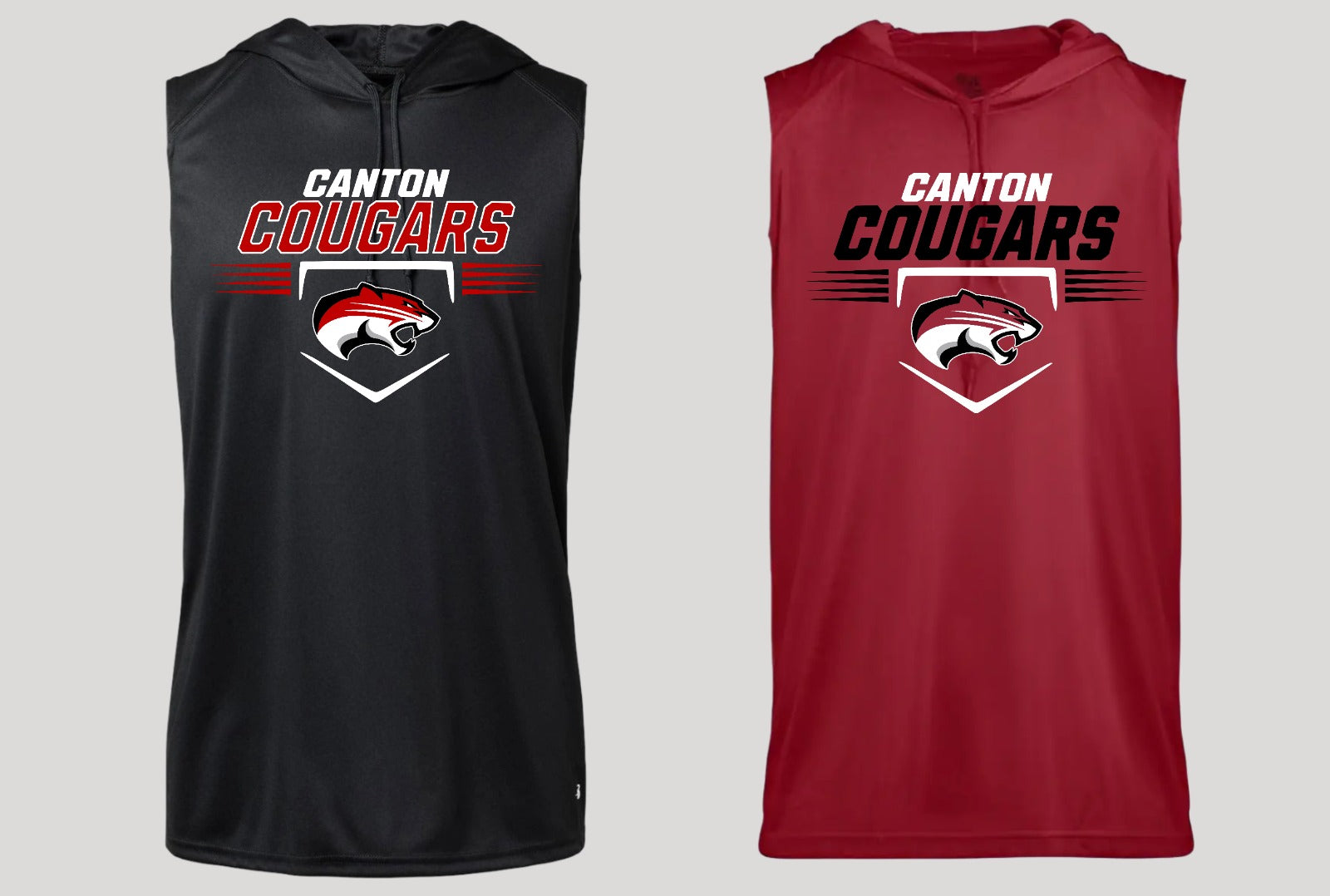 Canton Cougars Hooded Sleeveless T-Shirt