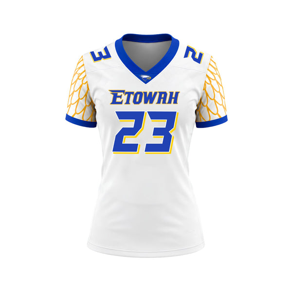 Womens Etowah Youth Football Authentic Away Fan Replica Jersey