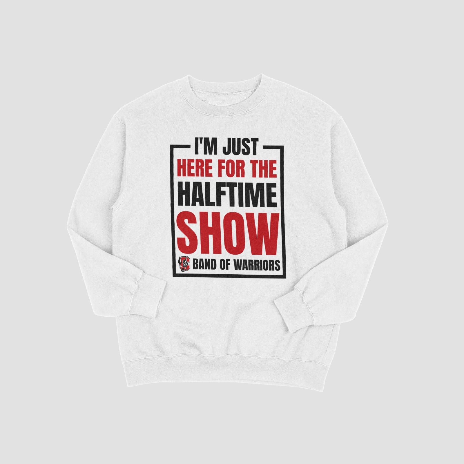 Cherokee Warriors Band Here for Halftime Crewneck Sweatshirt