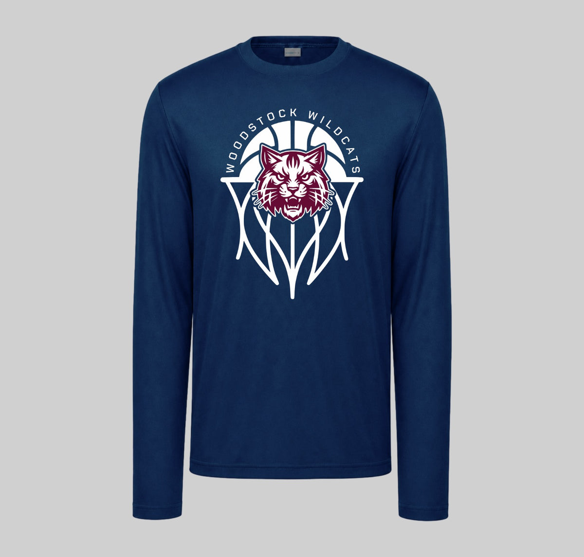 Woodstock Wildcats Basketball Long Sleeve Performance/Shooting Shirt