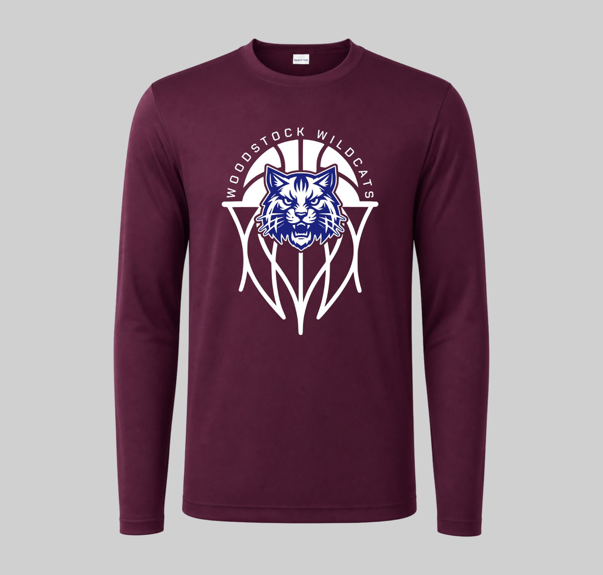 Woodstock Wildcats Basketball Long Sleeve Performance/Shooting Shirt