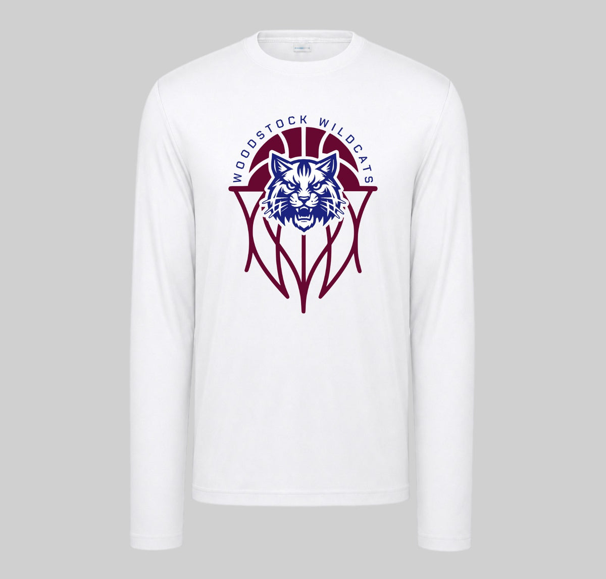 Woodstock Wildcats Basketball Long Sleeve Performance/Shooting Shirt