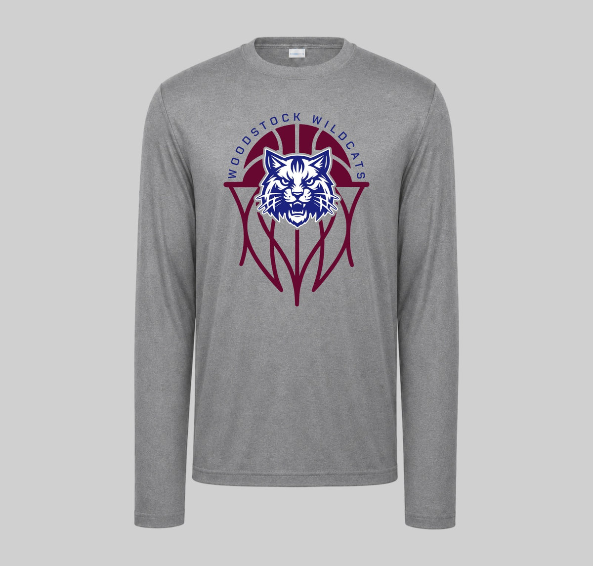 Woodstock Wildcats Basketball Long Sleeve Performance/Shooting Shirt