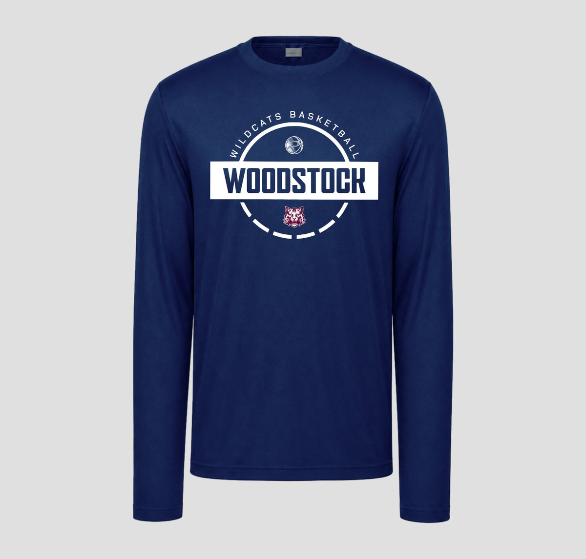 Woodstock Wildcats Basketball Long Sleeve Performance/Shooting Shirt