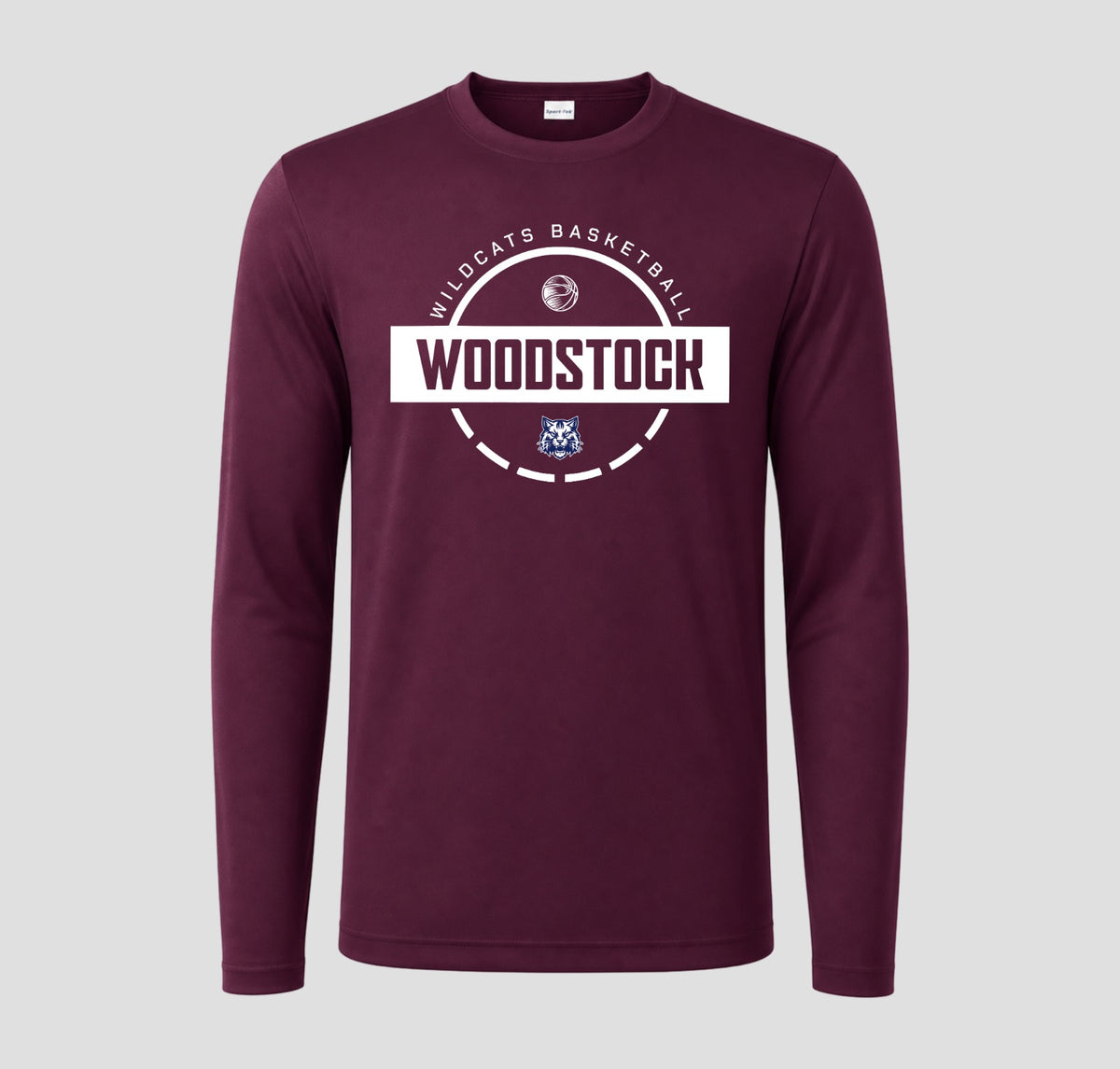 Woodstock Wildcats Basketball Long Sleeve Performance/Shooting Shirt