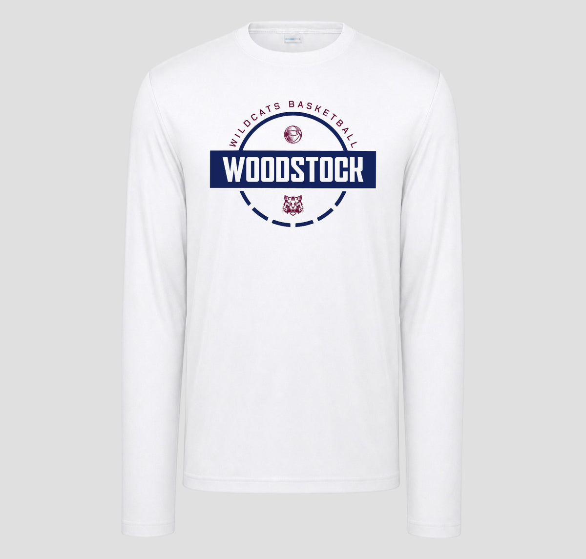 Woodstock Wildcats Basketball Long Sleeve Performance/Shooting Shirt