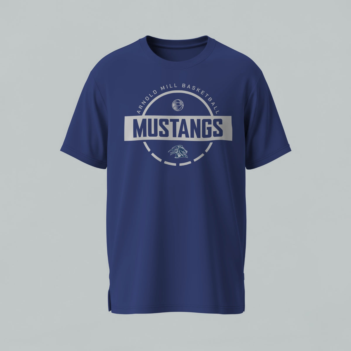 Arnold Mill Mustangs Basketball  T-Shirt
