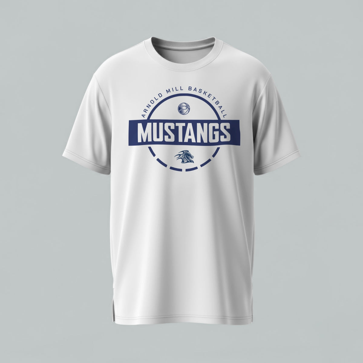 Arnold Mill Mustangs Basketball  T-Shirt