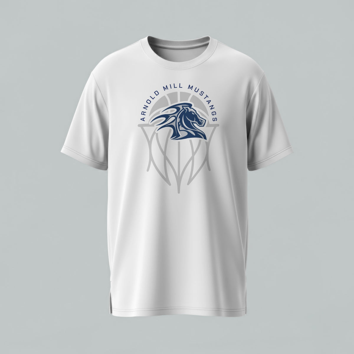 Arnold Mill Mustangs Basketball  T-Shirt