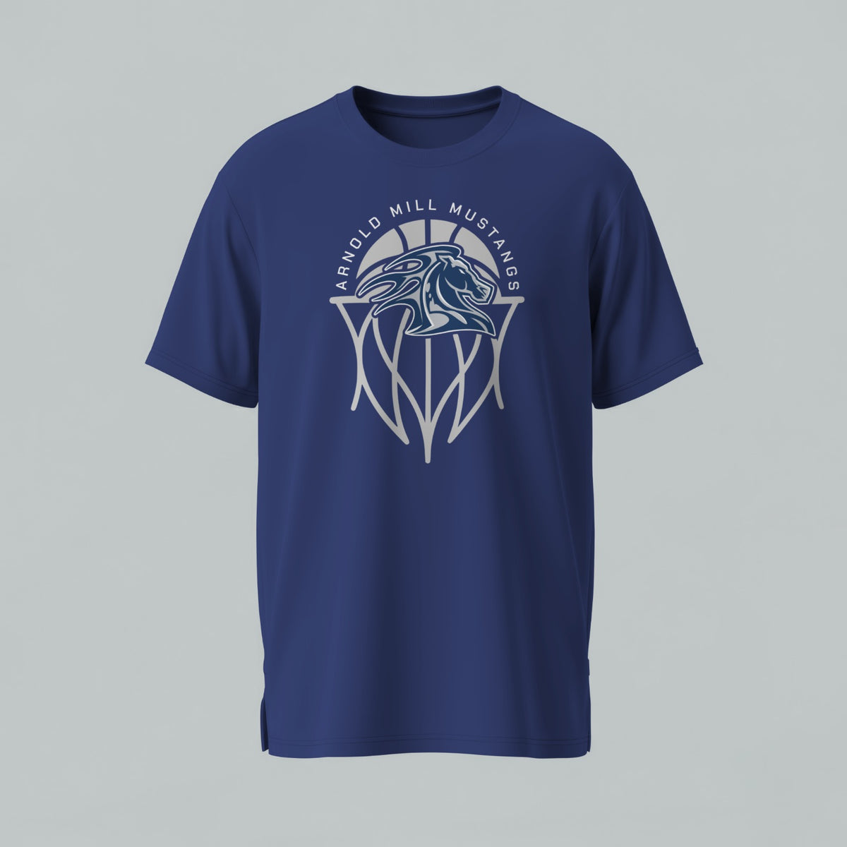 Arnold Mill Mustangs Basketball  T-Shirt