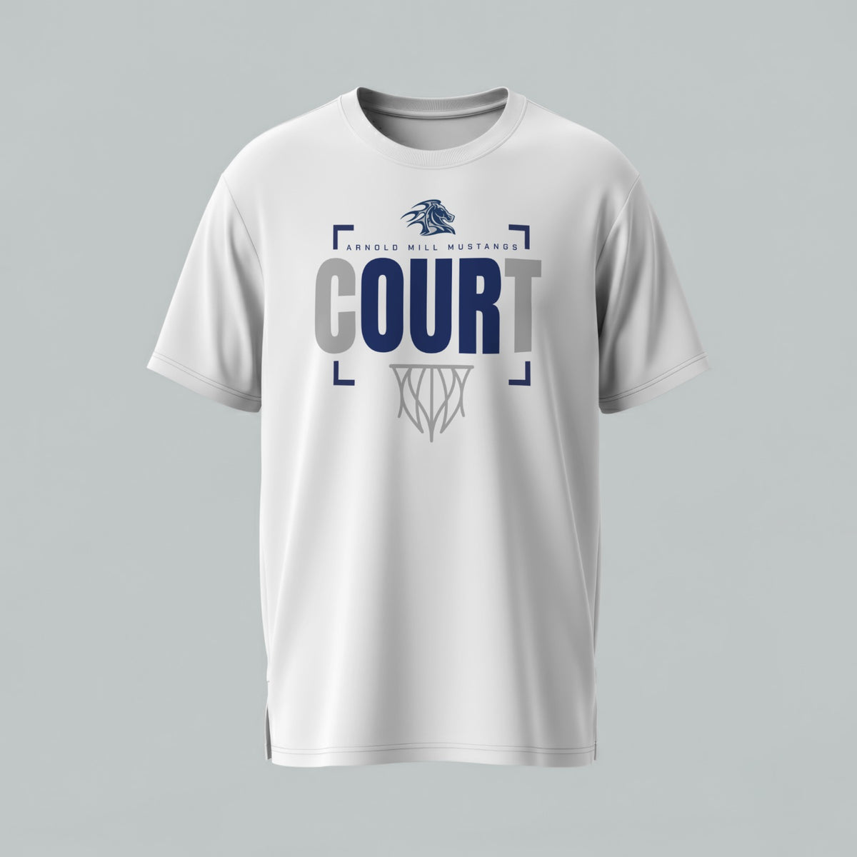 Arnold Mill Mustangs Basketball  T-Shirt