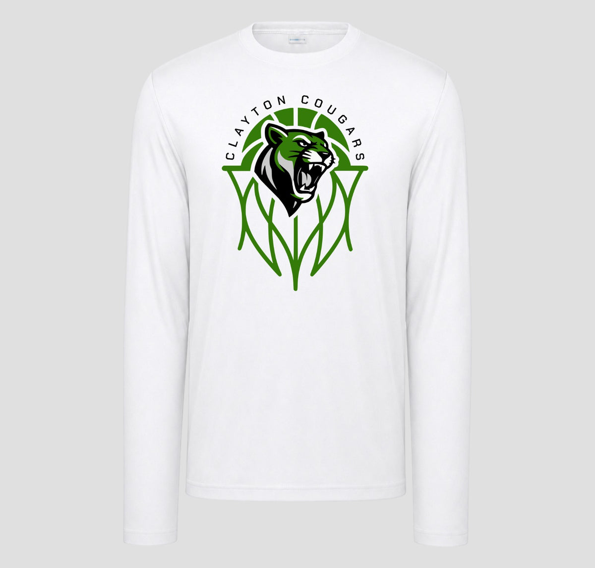 Clayton Cougars Basketball Long Sleeve Performance/Shooting Shirt