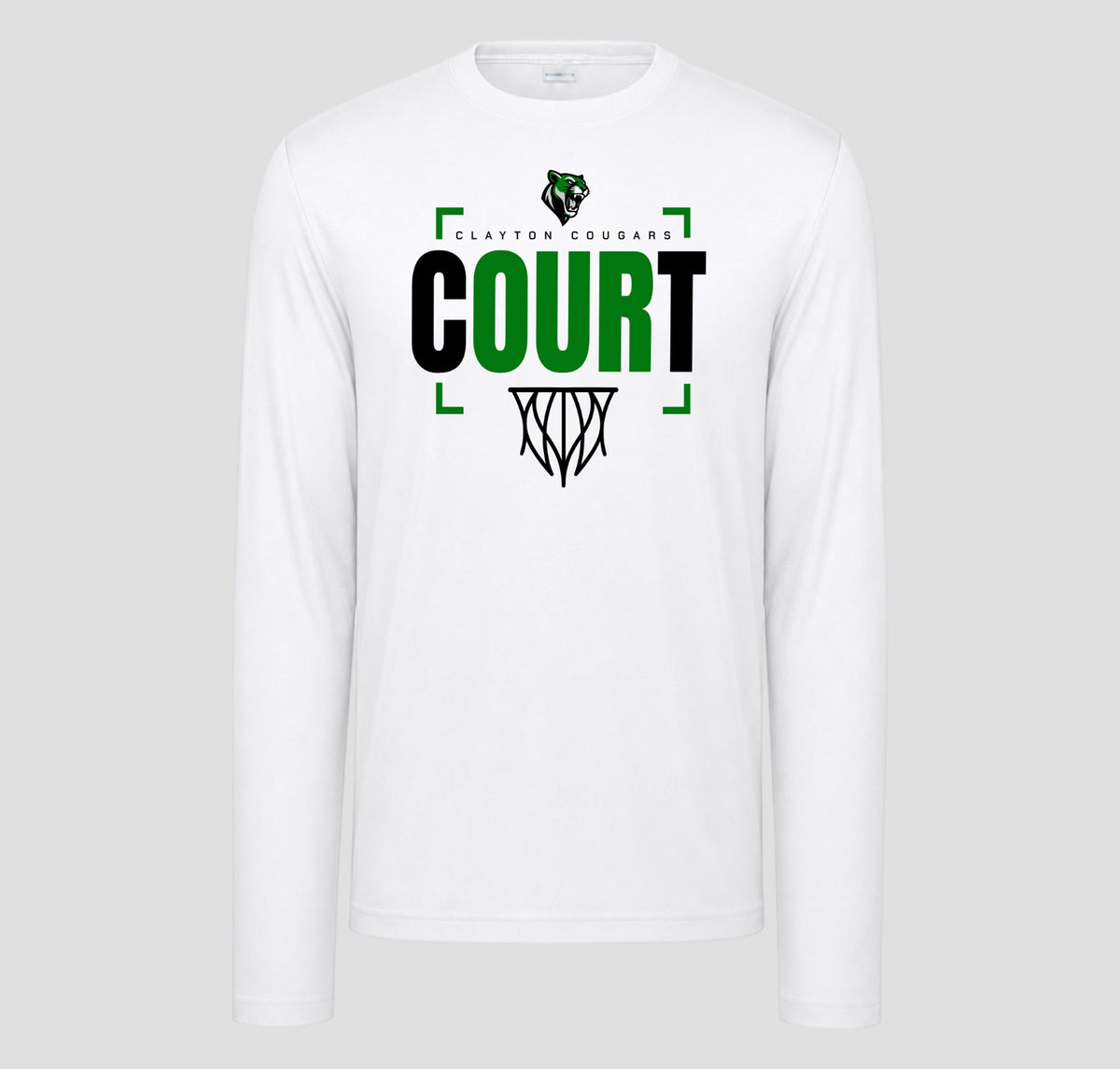 Clayton Cougars Basketball Long Sleeve Performance/Shooting Shirt