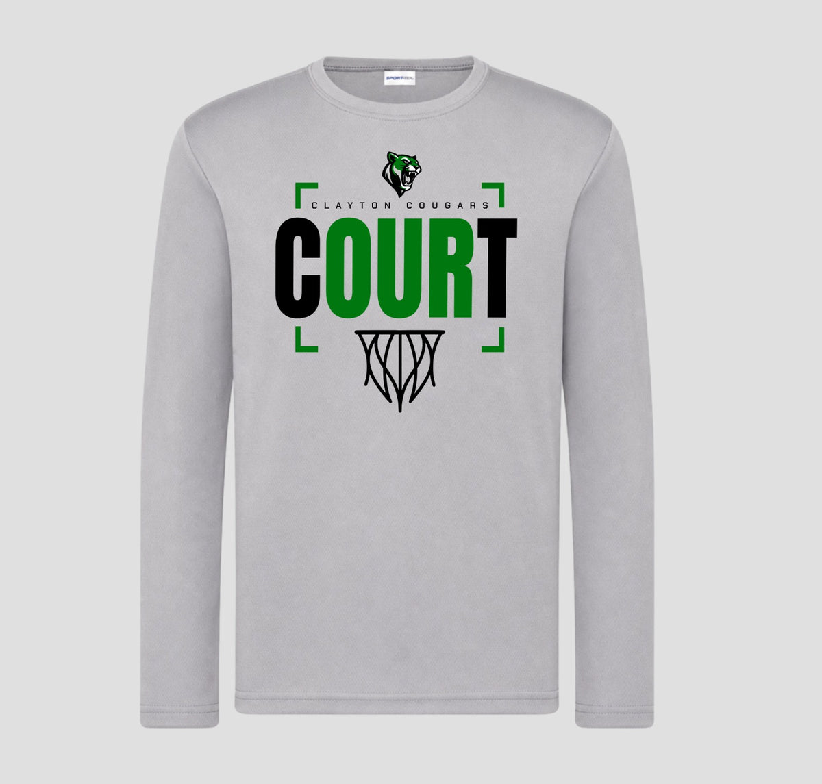 Clayton Cougars Basketball Long Sleeve Performance/Shooting Shirt