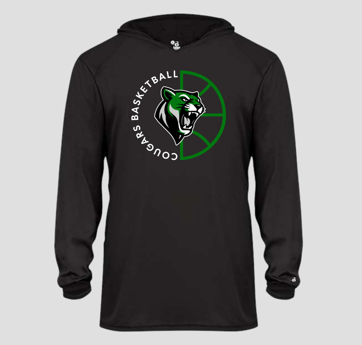 Clayton Cougars Basketball Long Sleeve Hooded Performance/Shooting Shirt