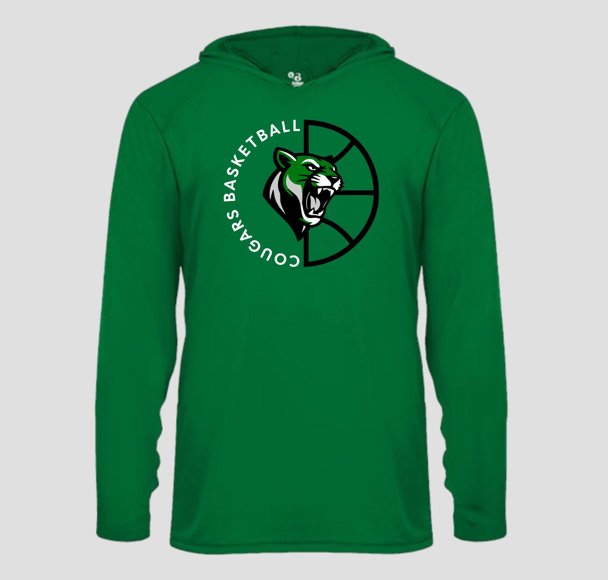 Clayton Cougars Basketball Long Sleeve Hooded Performance/Shooting Shirt