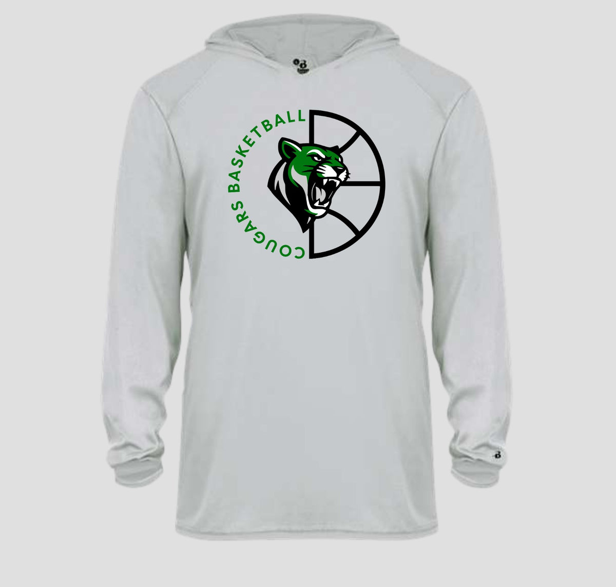 Clayton Cougars Basketball Long Sleeve Hooded Performance/Shooting Shirt