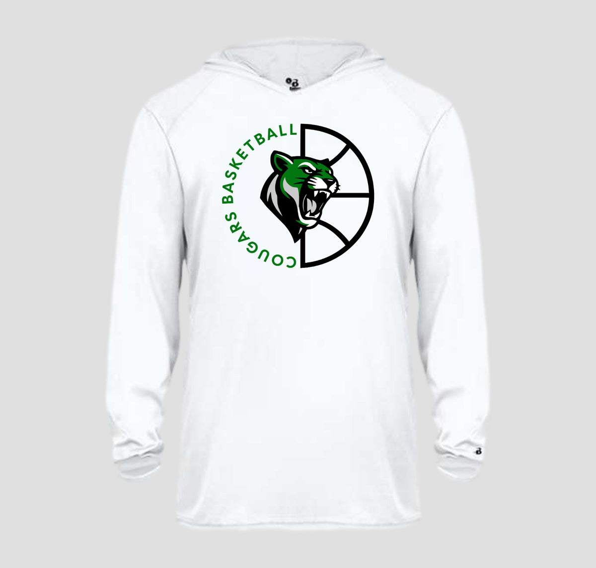 Clayton Cougars Basketball Long Sleeve Hooded Performance/Shooting Shirt