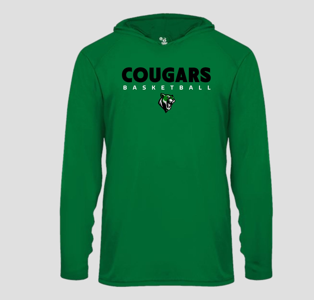 Clayton Cougars Basketball Long Sleeve Hooded Performance/Shooting Shirt