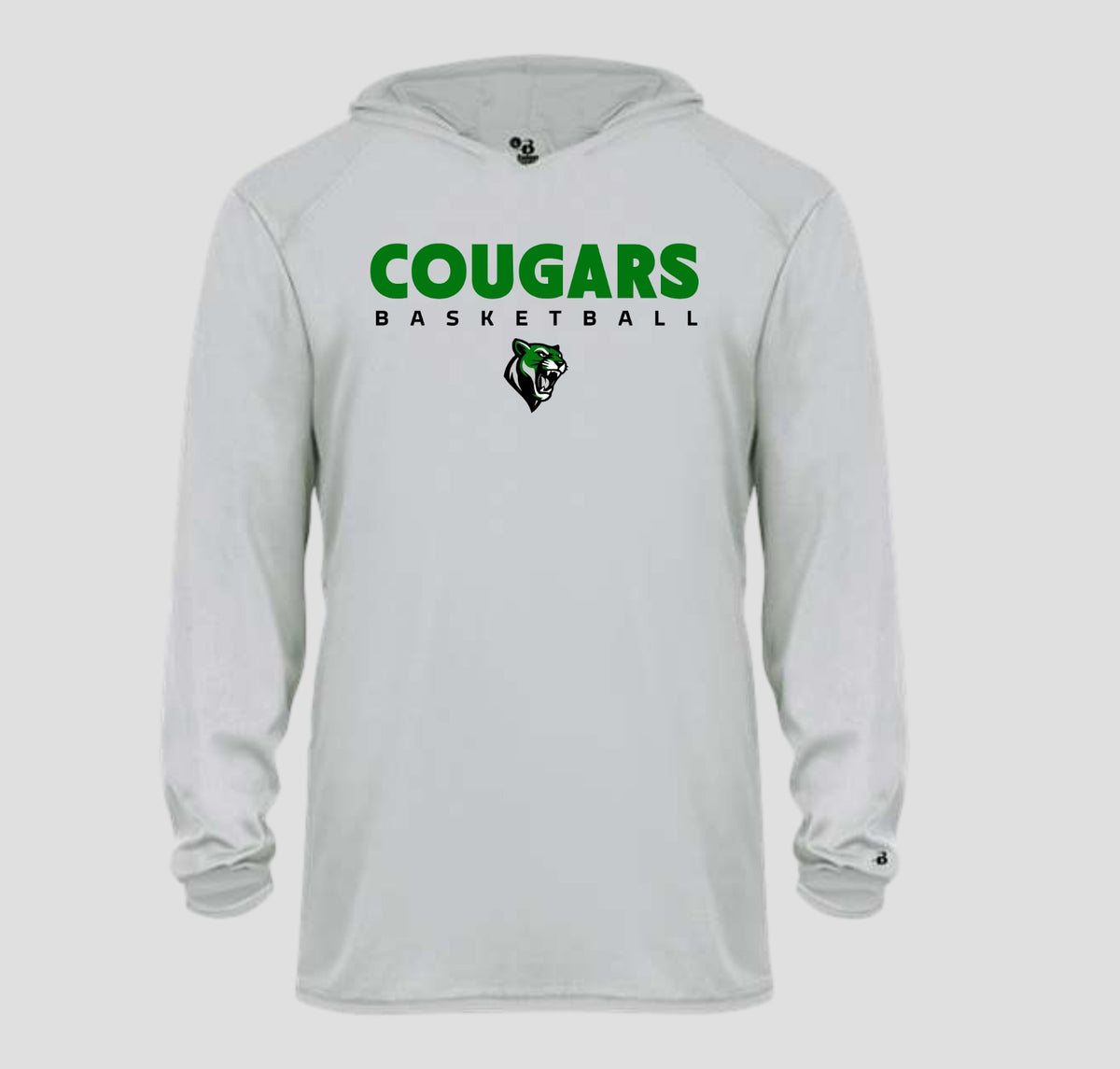 Clayton Cougars Basketball Long Sleeve Hooded Performance/Shooting Shirt