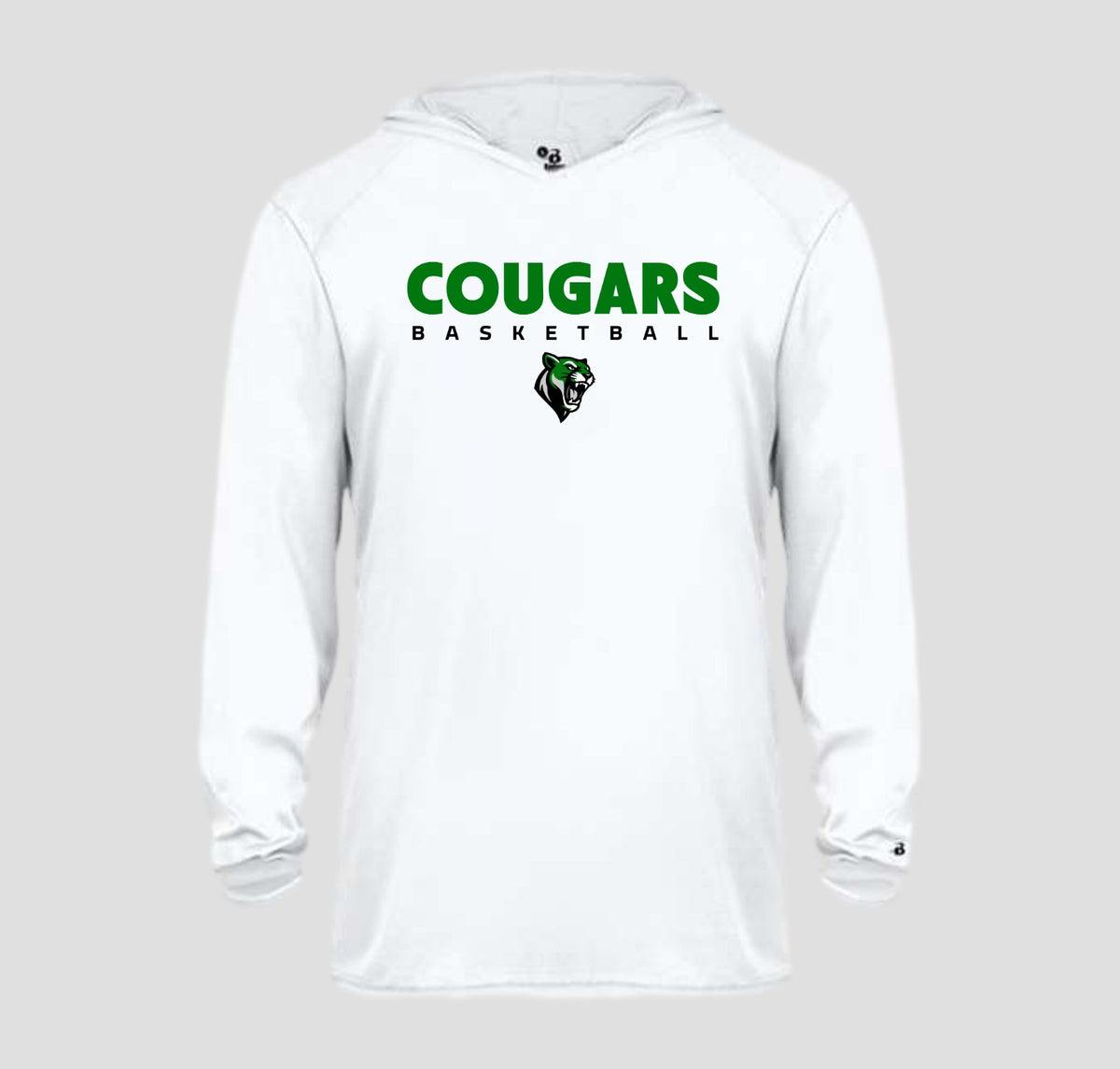 Clayton Cougars Basketball Long Sleeve Hooded Performance/Shooting Shirt