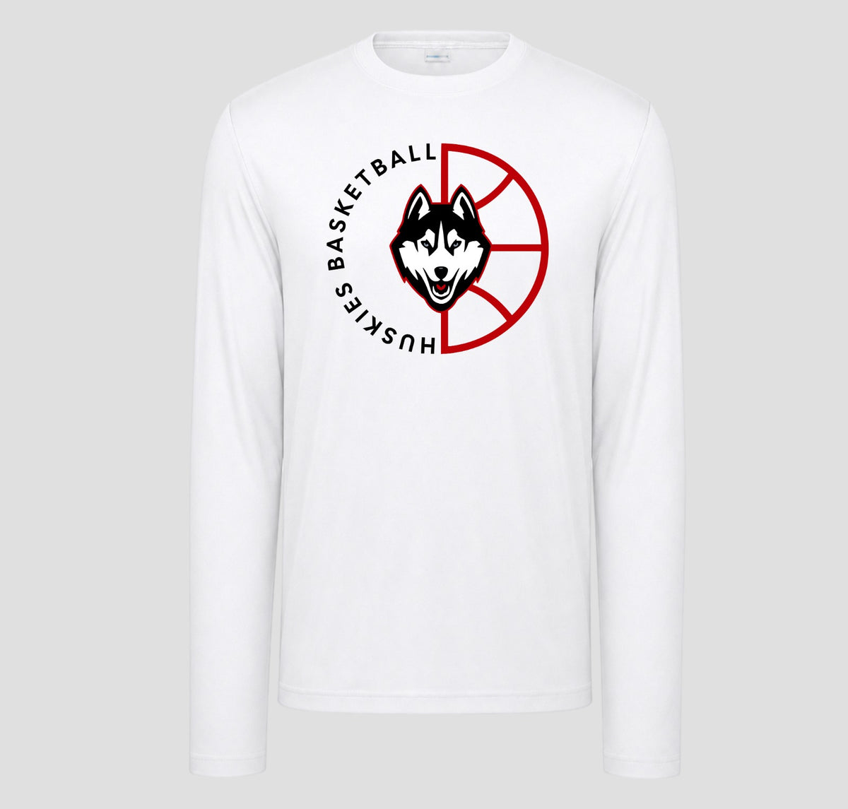 Hasty Huskies  Basketball Long Sleeve Performance/Shooting Shirt