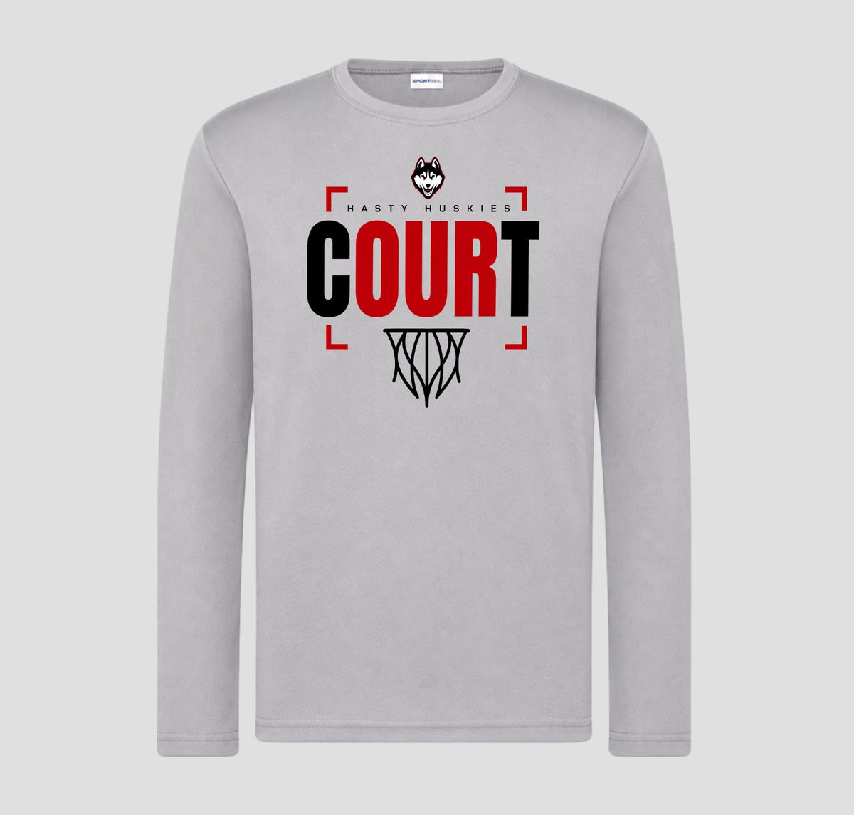 Hasty Huskies  Basketball Long Sleeve Performance/Shooting Shirt