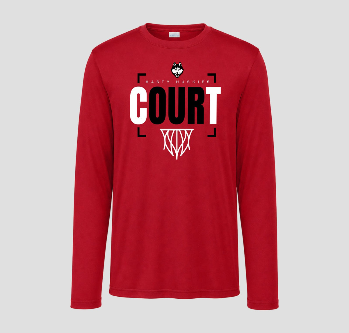 Hasty Huskies  Basketball Long Sleeve Performance/Shooting Shirt