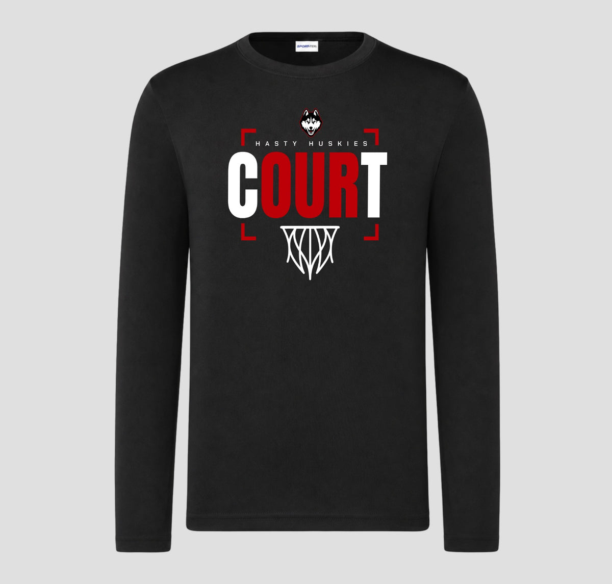 Hasty Huskies  Basketball Long Sleeve Performance/Shooting Shirt