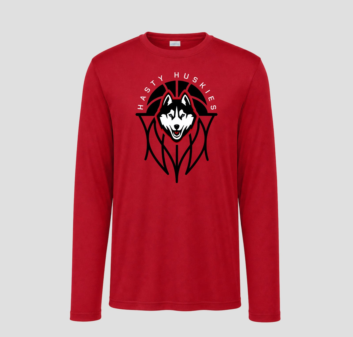 Hasty Huskies  Basketball Long Sleeve Performance/Shooting Shirt