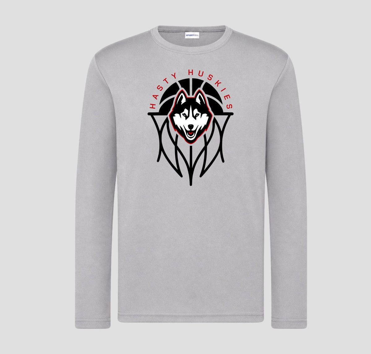 Hasty Huskies  Basketball Long Sleeve Performance/Shooting Shirt