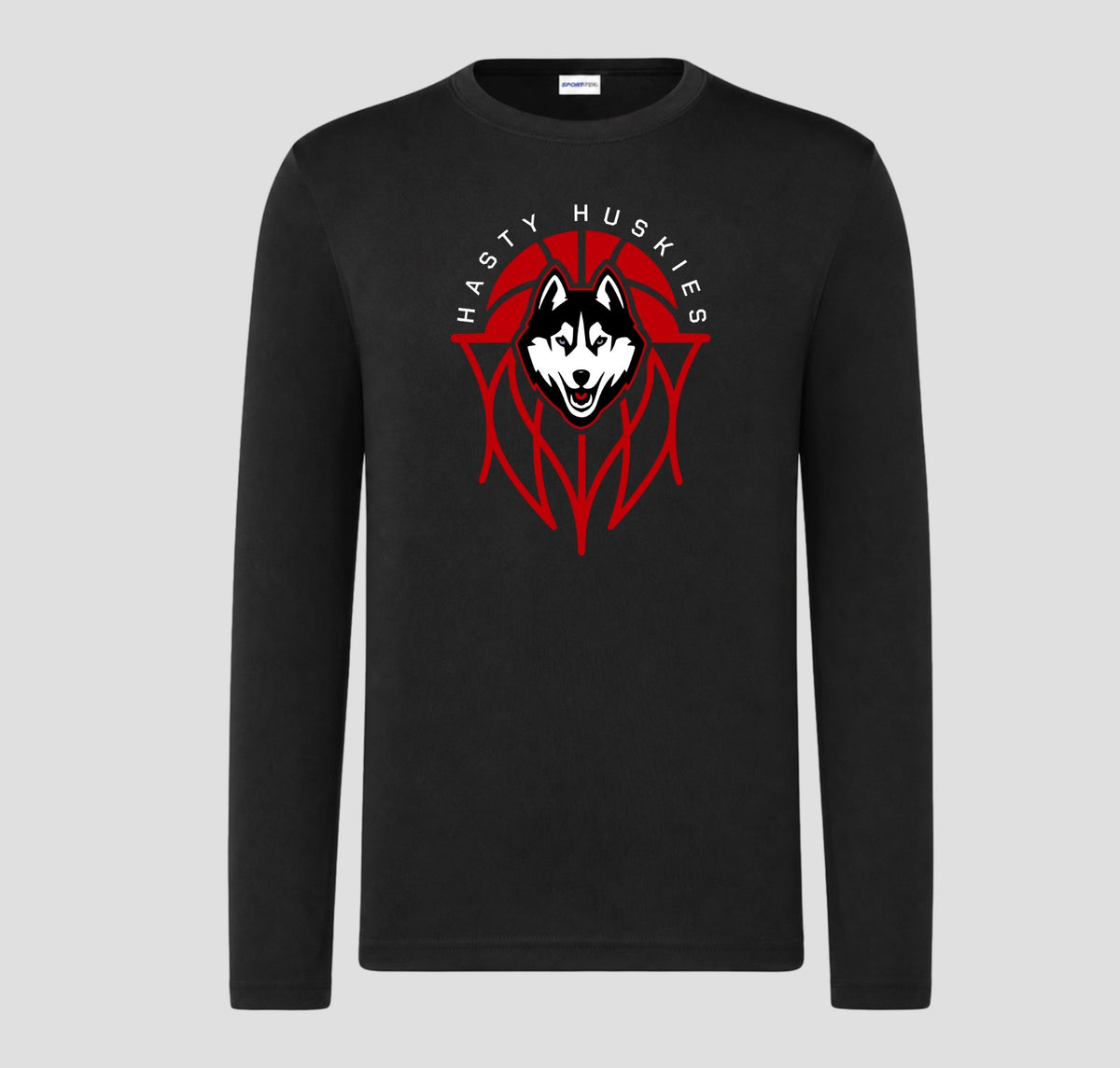 Hasty Huskies  Basketball Long Sleeve Performance/Shooting Shirt