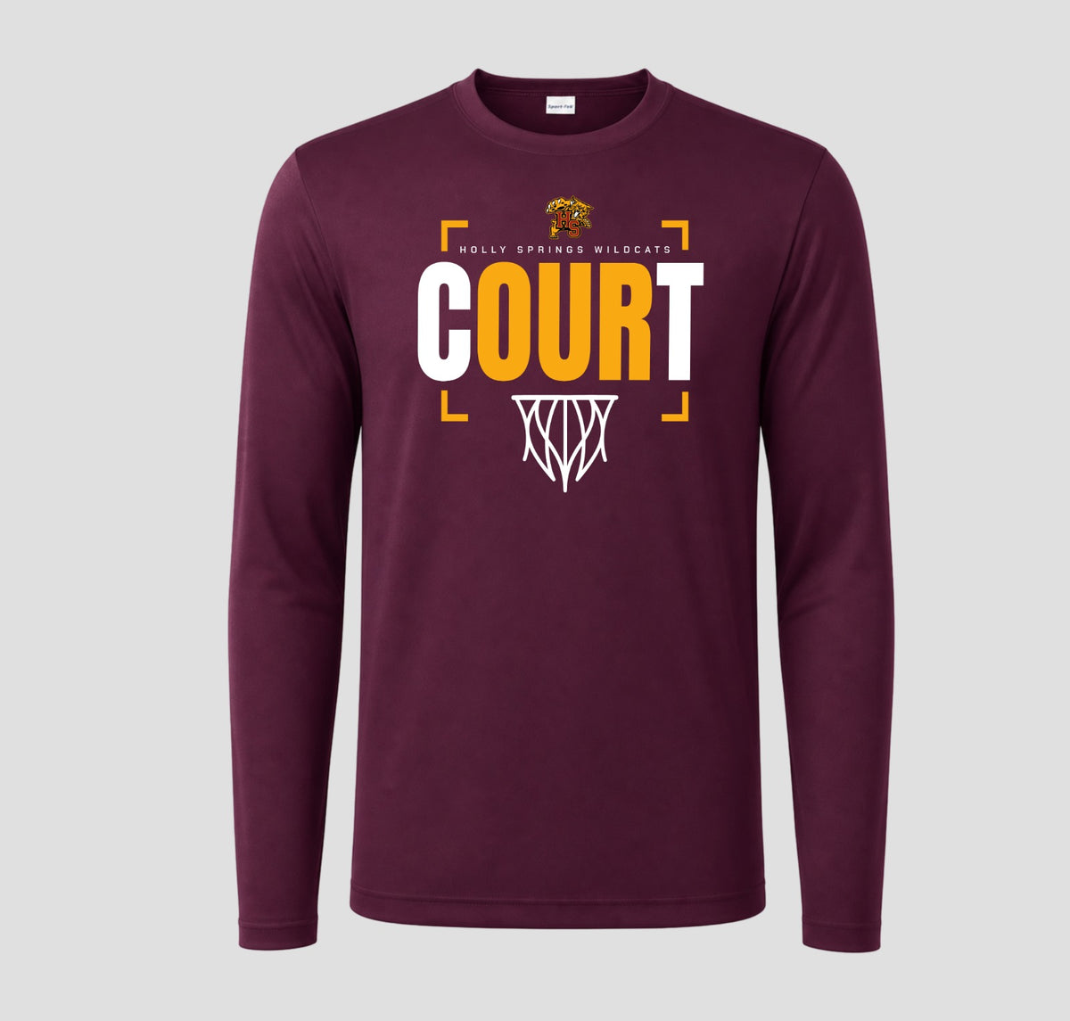 Holly Springs Wildcats  Basketball Long Sleeve Performance/Shooting Shirt