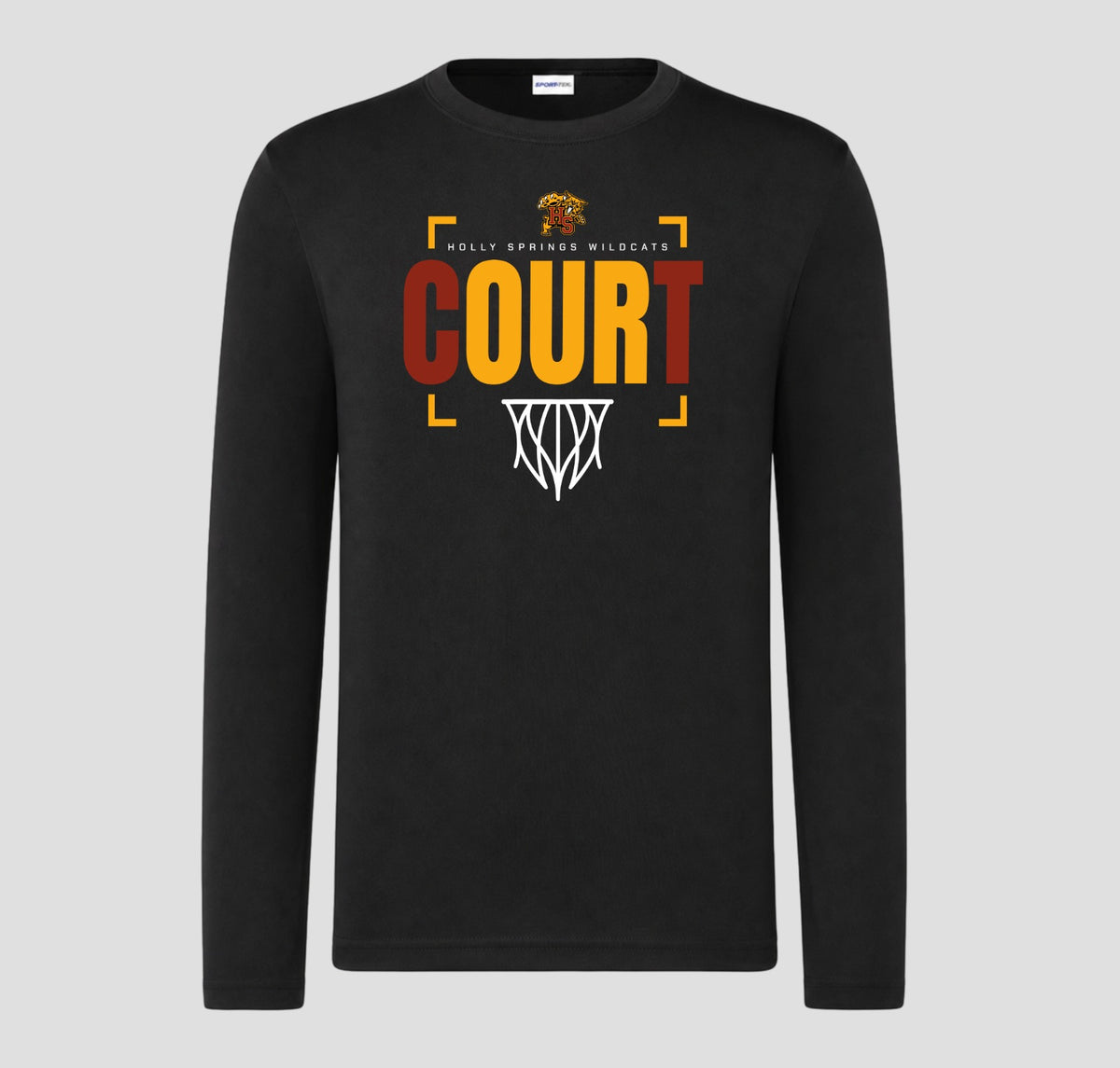 Holly Springs Wildcats  Basketball Long Sleeve Performance/Shooting Shirt