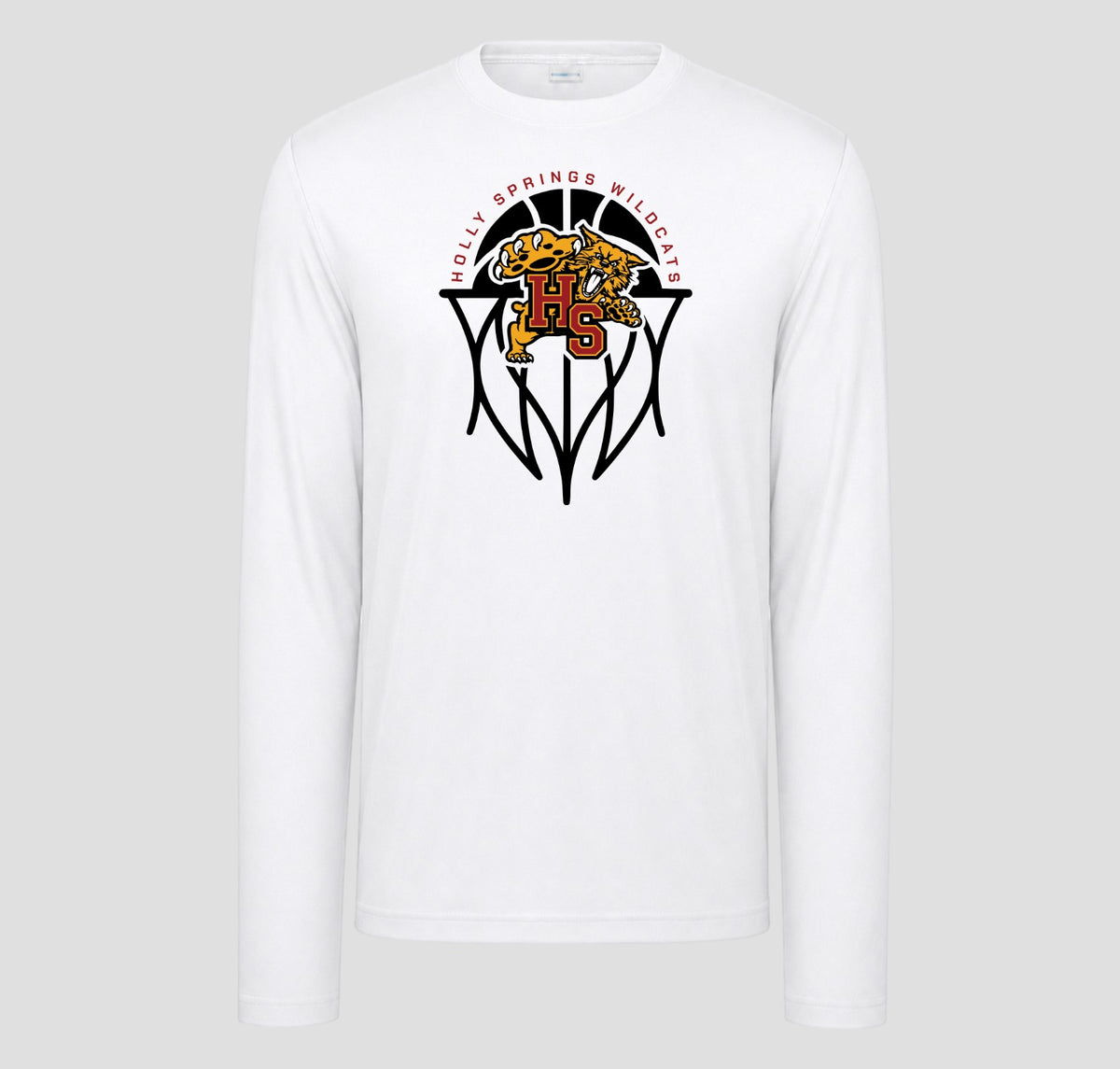 Holly Springs Wildcats  Basketball Long Sleeve Performance/Shooting Shirt