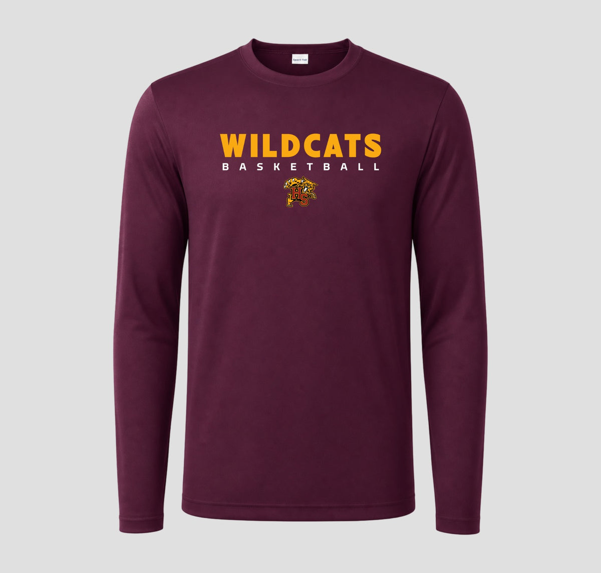 Holly Springs Wildcats  Basketball Long Sleeve Performance/Shooting Shirt