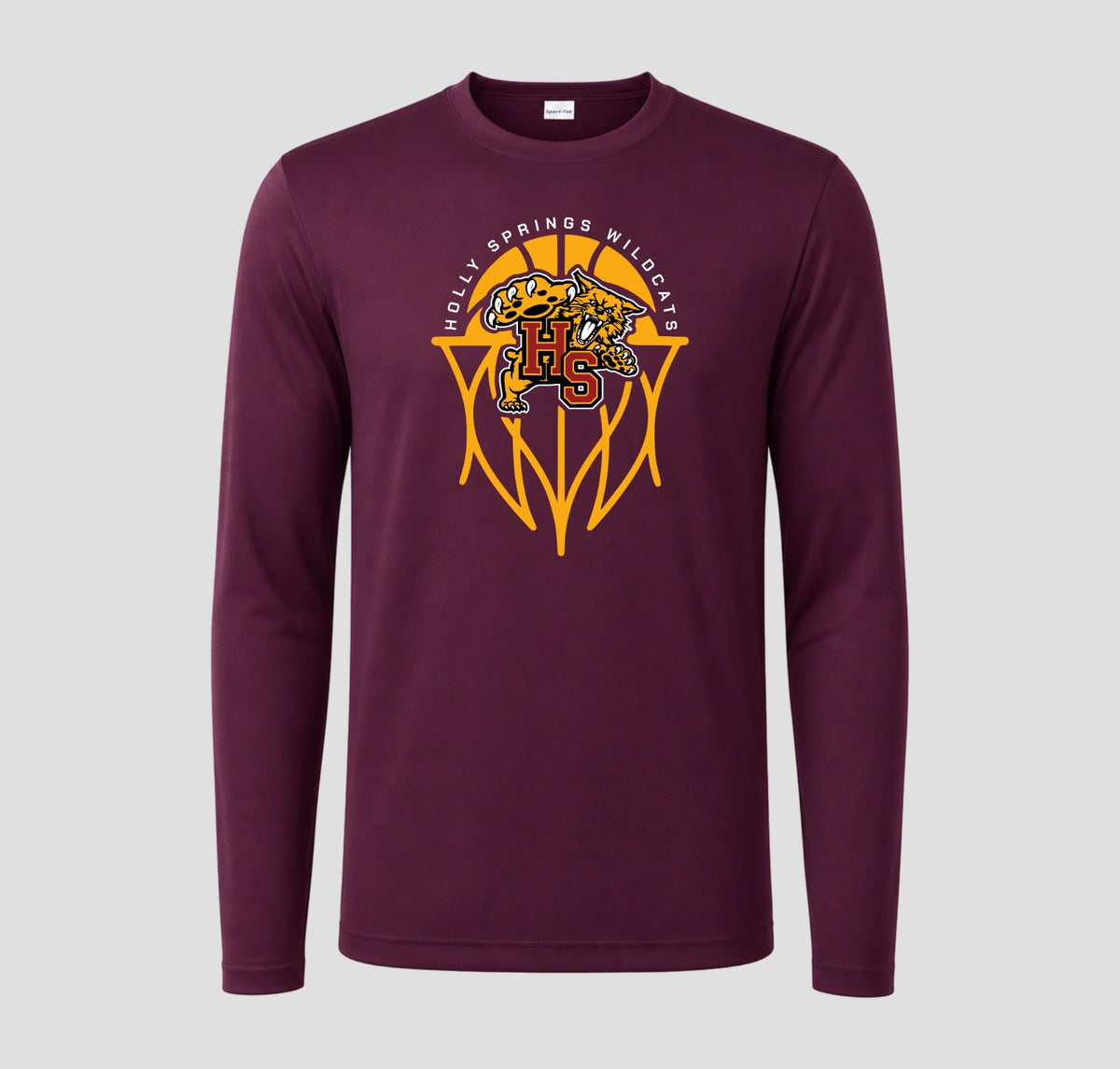 Holly Springs Wildcats  Basketball Long Sleeve Performance/Shooting Shirt
