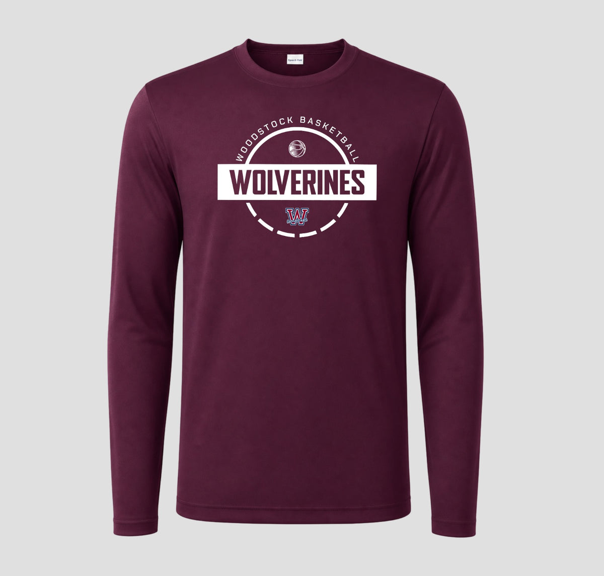 Woodstock Wolverines Basketball Long Sleeve Performance/Shooting Shirt