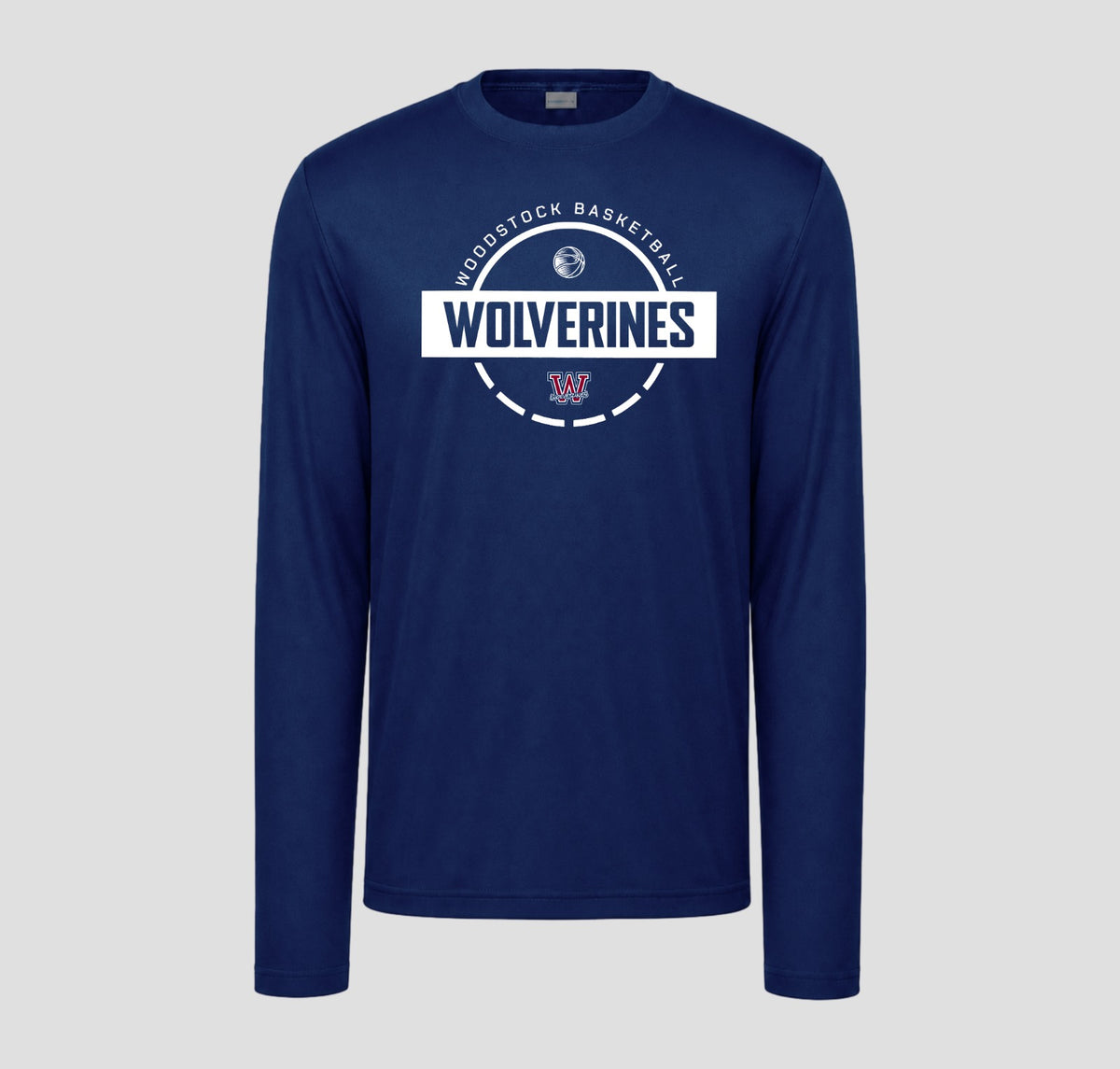 Woodstock Wolverines Basketball Long Sleeve Performance/Shooting Shirt