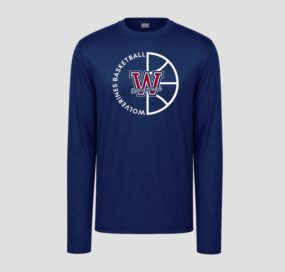 Woodstock Wolverines Basketball Long Sleeve Performance/Shooting Shirt