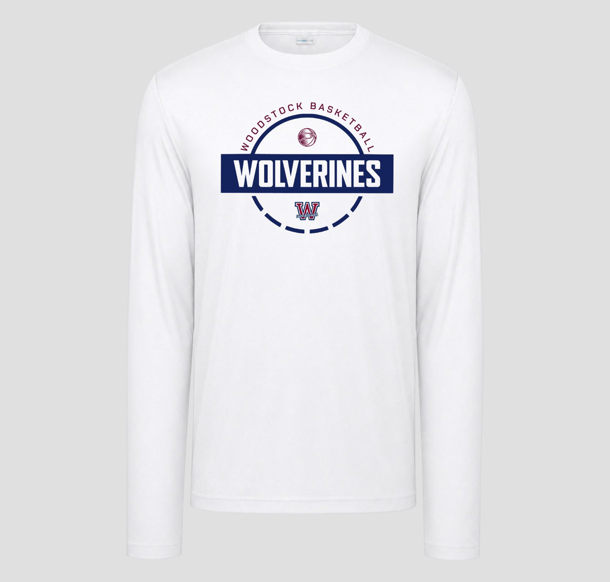 Woodstock Wolverines Basketball Long Sleeve Performance/Shooting Shirt