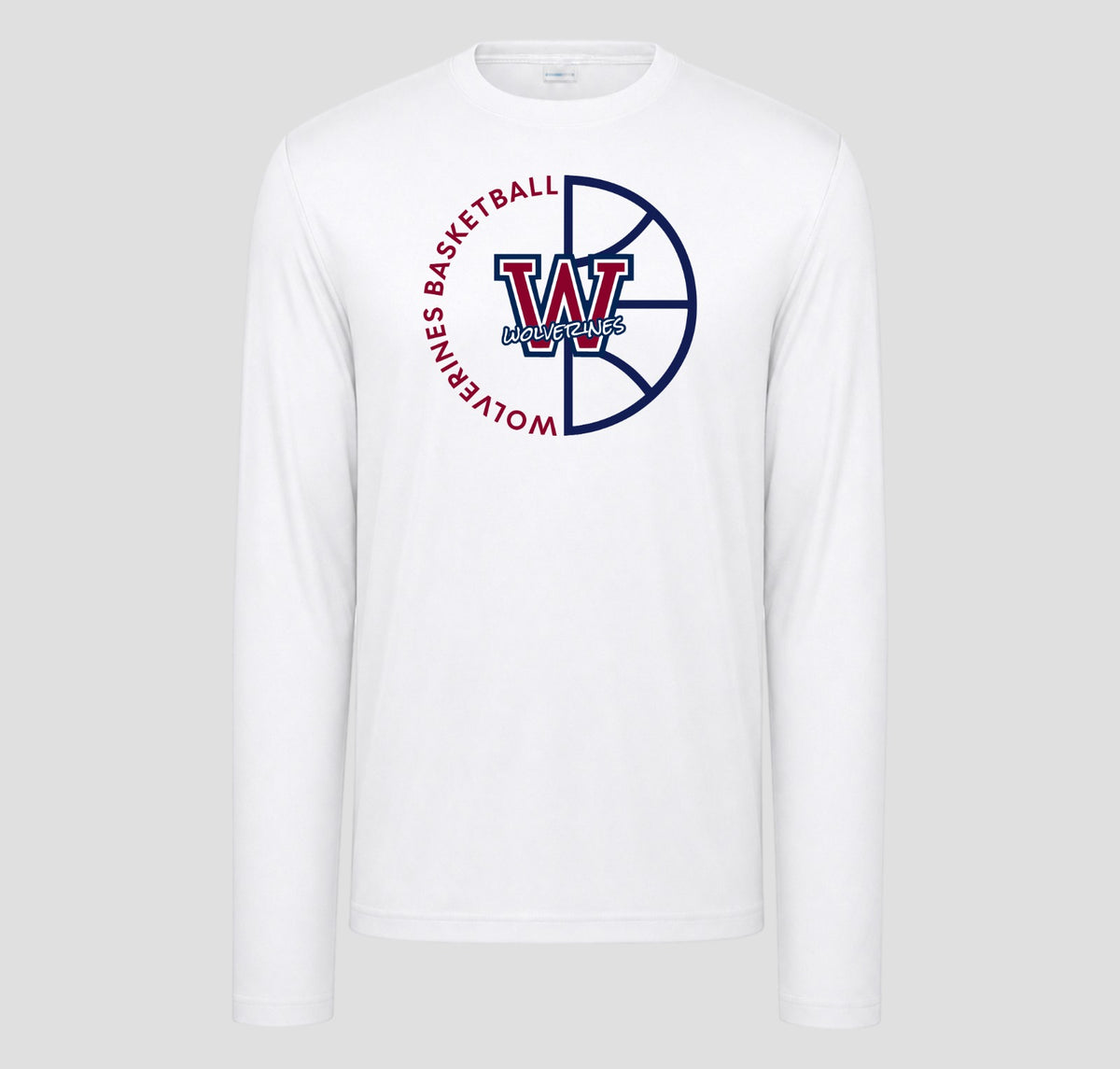 Woodstock Wolverines Basketball Long Sleeve Performance/Shooting Shirt