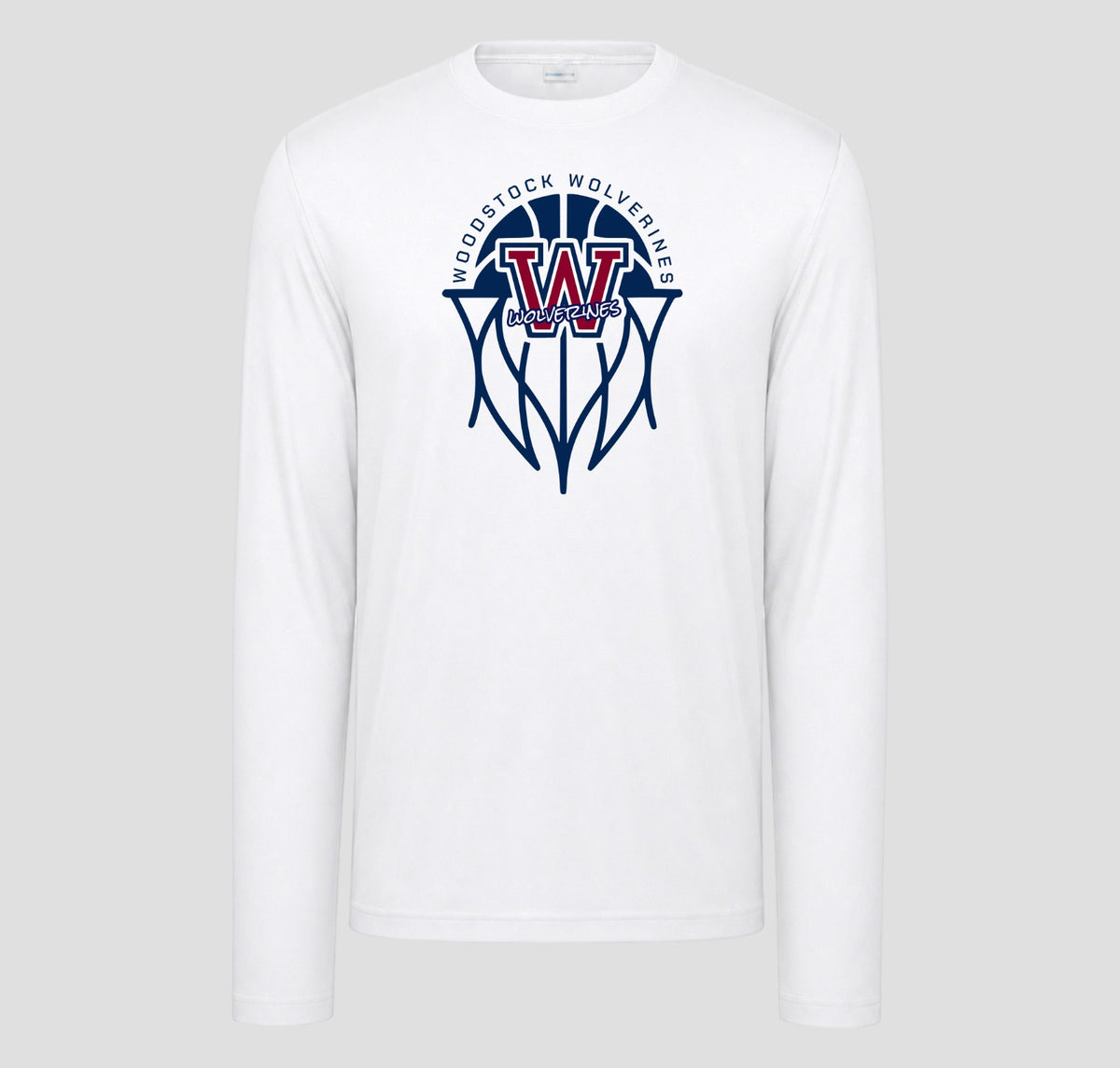 Woodstock Wolverines Basketball Long Sleeve Performance/Shooting Shirt