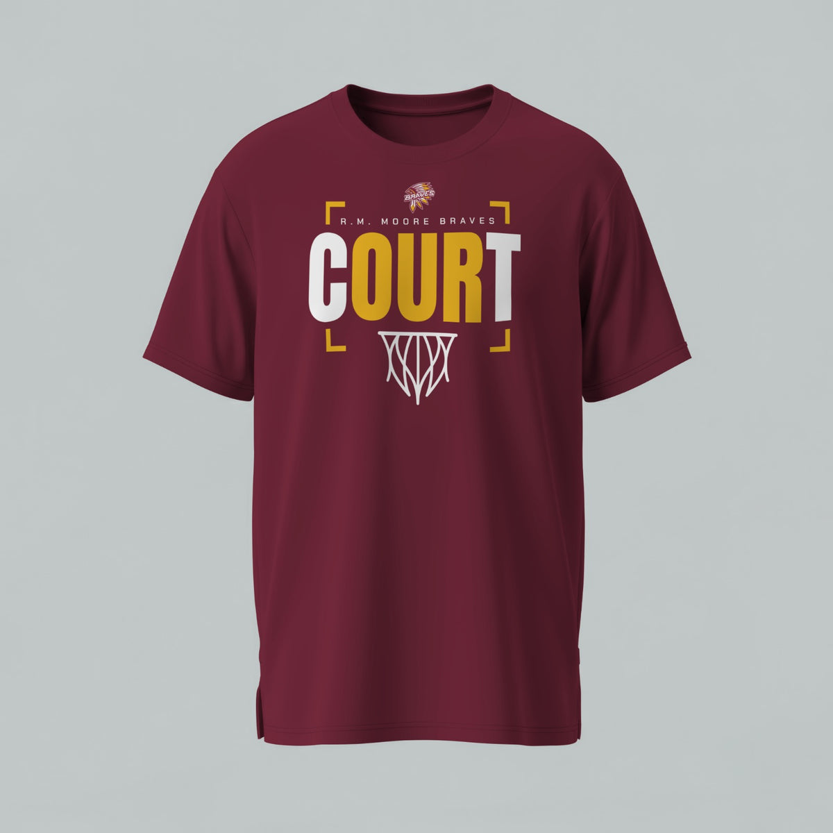 R.M. Moore Braves Basketball  T-Shirt