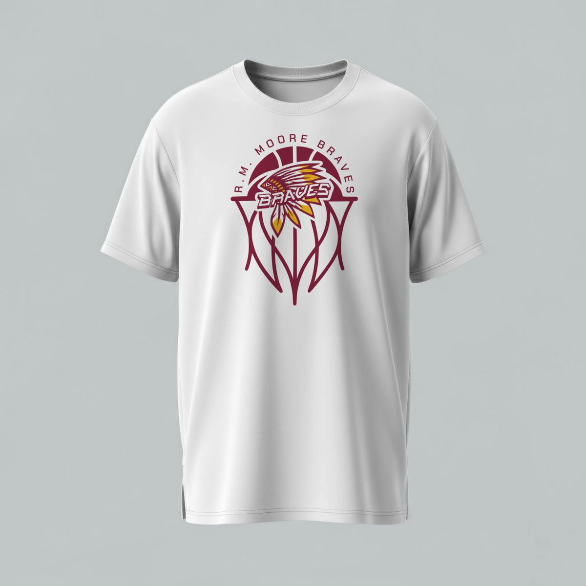 R.M. Moore Braves Basketball  T-Shirt