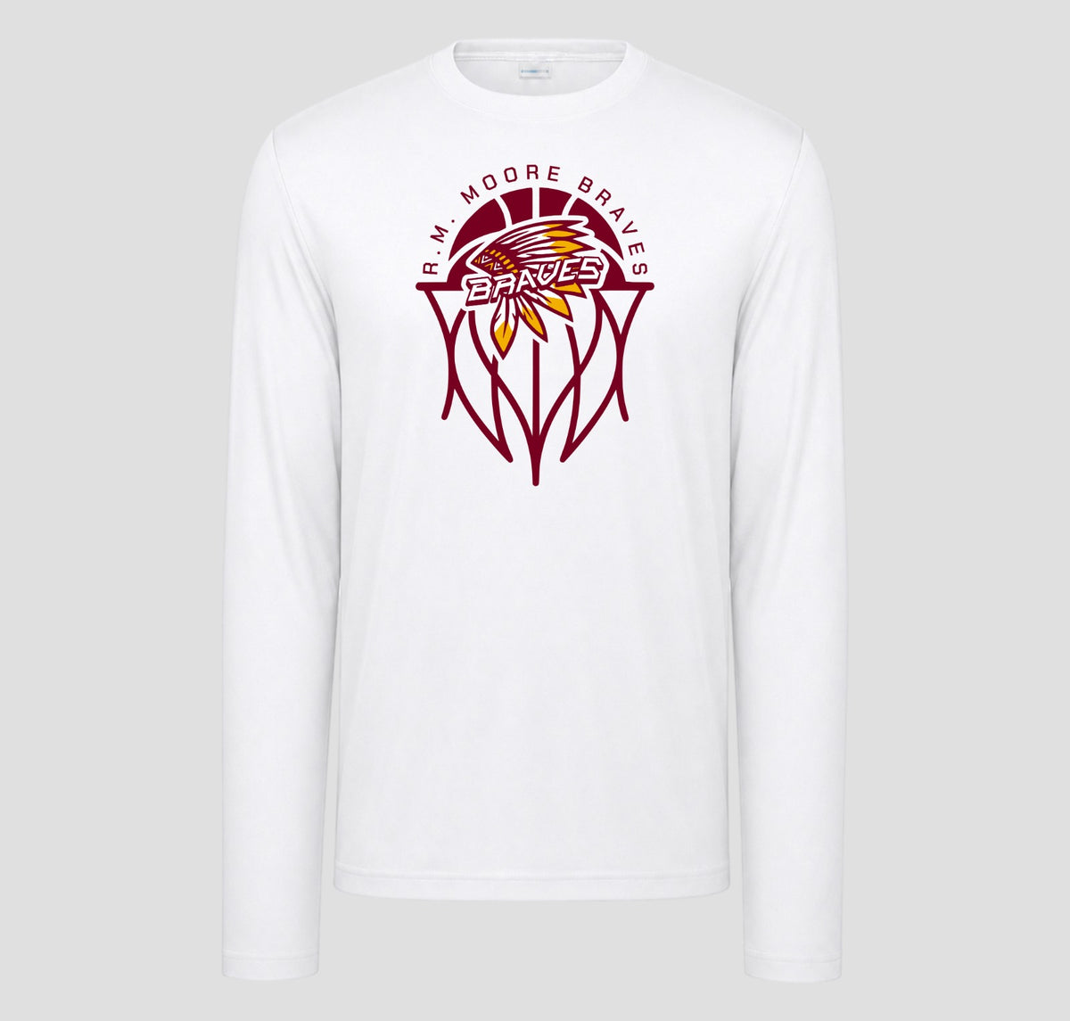 R.M. Moore  Basketball Long Sleeve Performance/Shooting Shirt